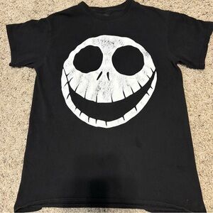 Disney Black Goth Jack Skellington Big Face Nightmare Before Christmas T-Shirt